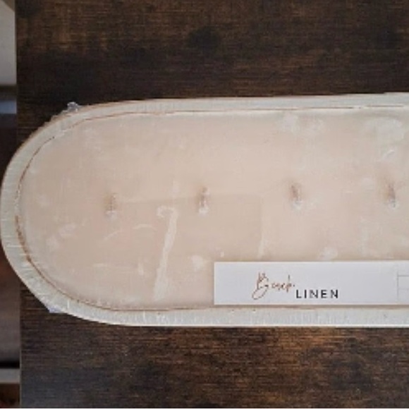 Cedar Mountain Candle Beach Linen 7 Wick White Dough Bowl Soy Candle - Picture 4 of 15